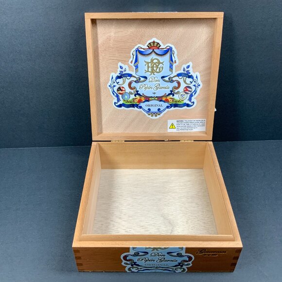 Cigar Box Don Pepin Garcia Original Generosos Empty Wooden Humidor, Hinged Top - Picture 4 of 10